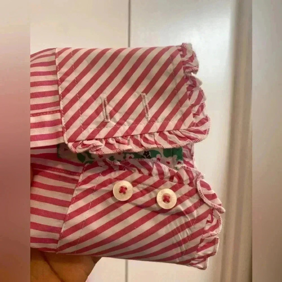 Lilly Pulitzer striped button down shirt Size 12 - Picture 6 of 12